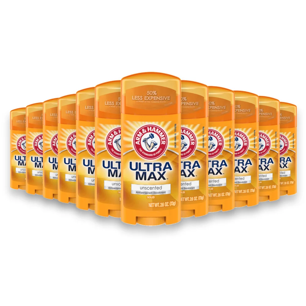Arm & Hammer - Ultra Max Solid Antiperspirant Deodorant Unscented - 2.6 Oz - 12 Pack