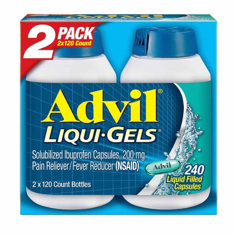 Advil Liqui-Gels, 200 Mg, 120 Ct - 2 Pack