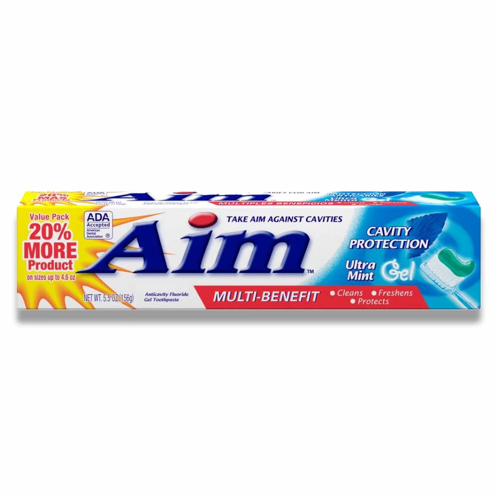 Aim - Cavity Protection Toothpaste Ultra Mint Gel  5.5 Oz - 24 Pack - Image 2