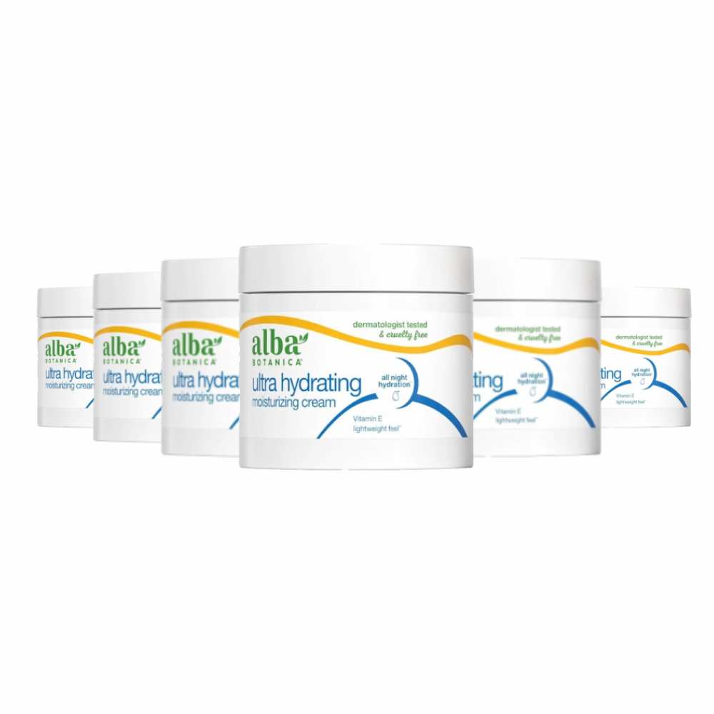 Alba Botanica - Hawaiian Moisture Cream Smoothing Jasmine and Vitamin E - 3 Oz - 6 Pack