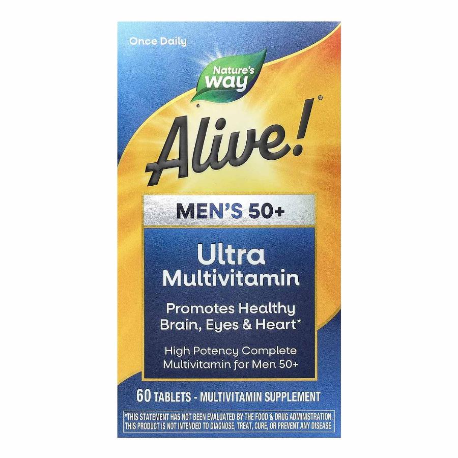 Nature's Way Alive! Once Daily Men's 50+ Ultra 60 Tablets- 3 Pack - Image 2