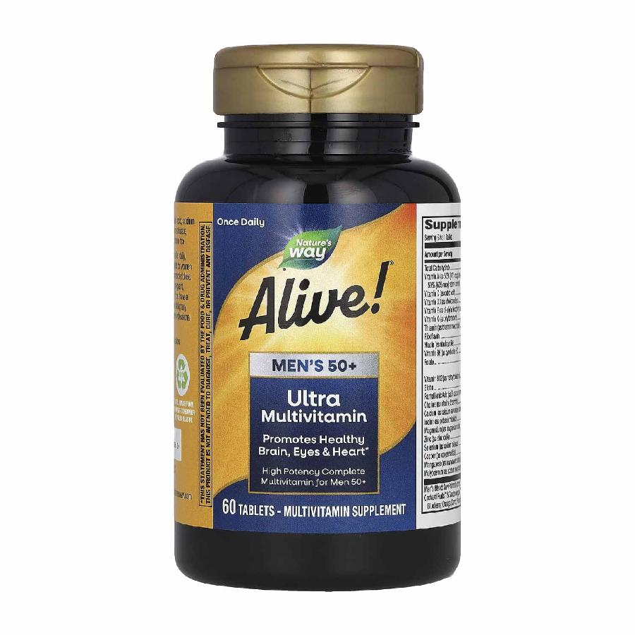 Nature's Way Alive! Once Daily Men's 50+ Ultra 60 Tablets- 3 Pack - Image 3