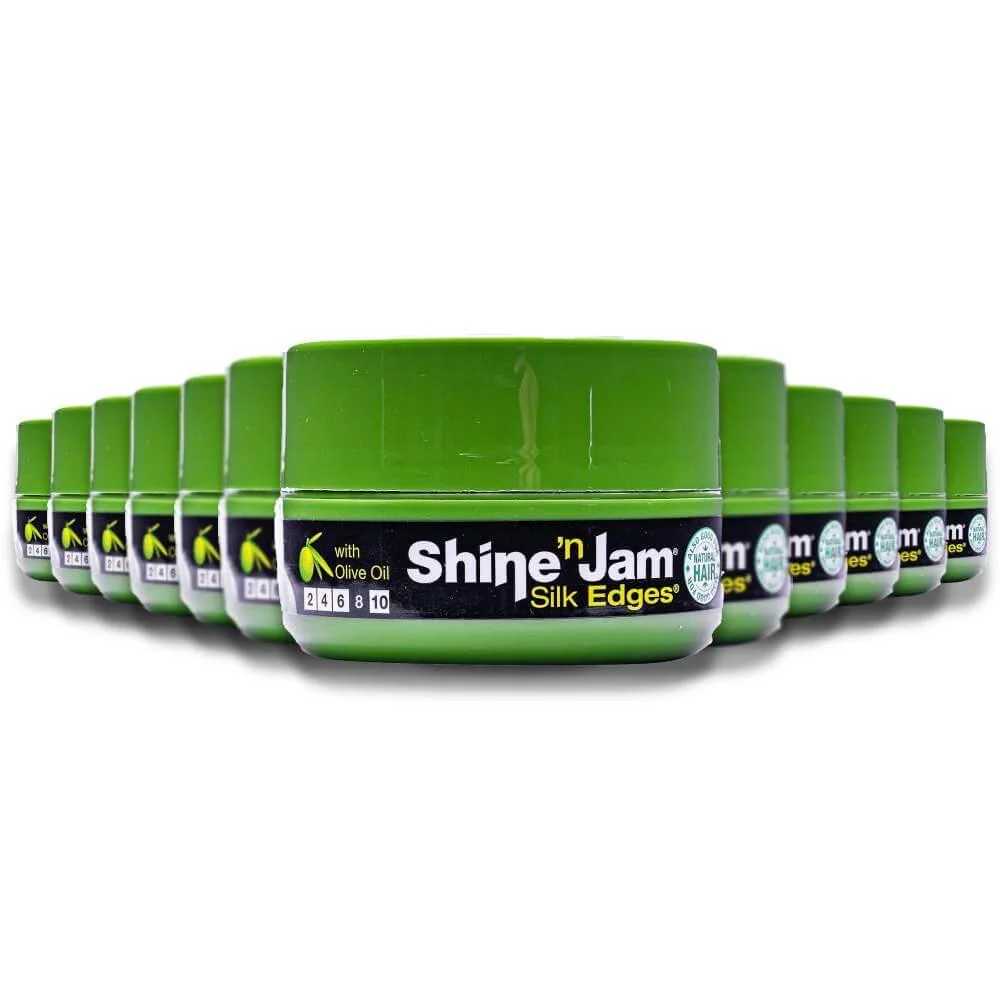 Ampro - Shine-n-Jam Edges, Provides Firm Hold with Non-Greasy Shine - 2.0 Oz - 12 Pack