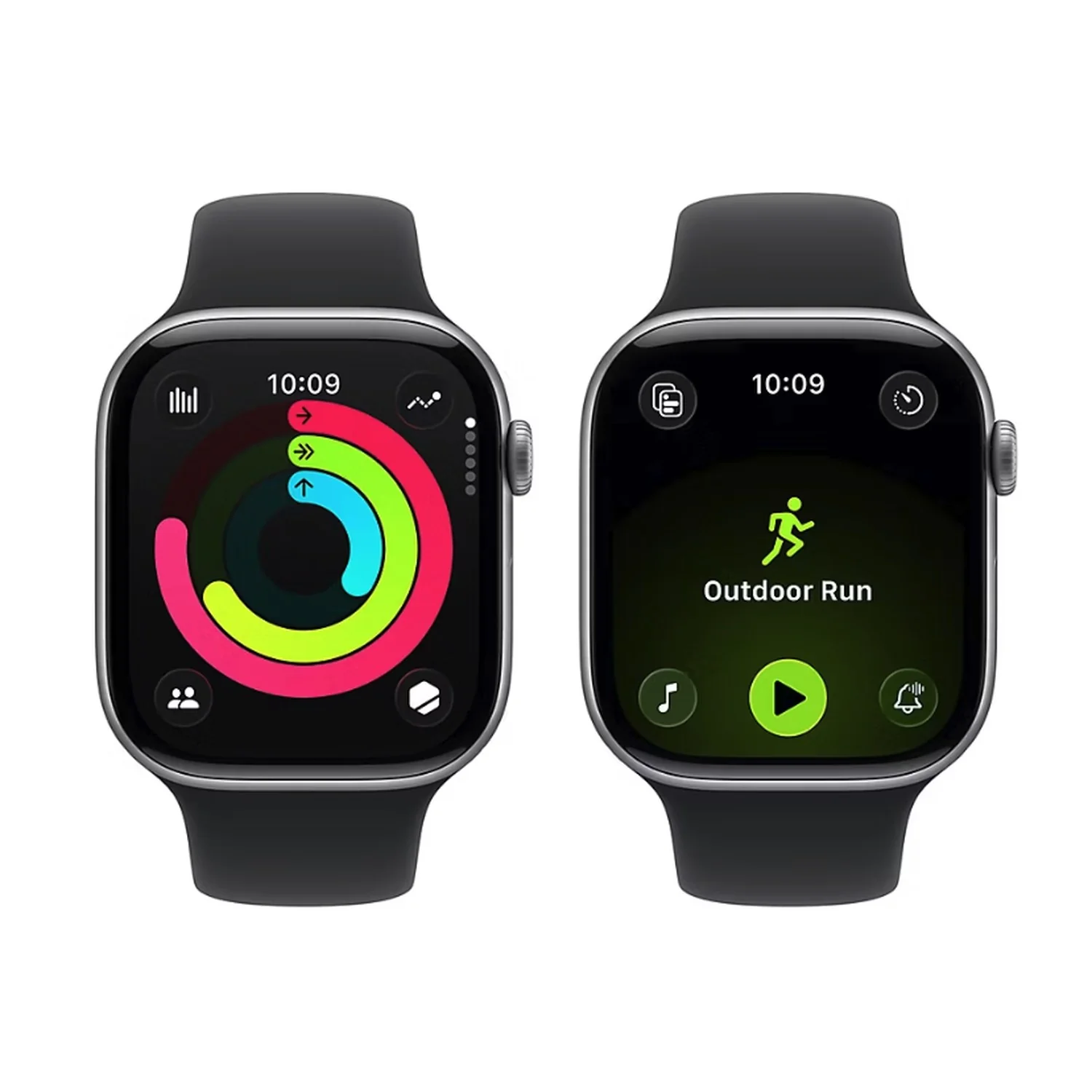 Apple Watch Series 11 (GPS) 46mm Space Gray Aluminum Case with Black Sport Band - M/L - Image 3
