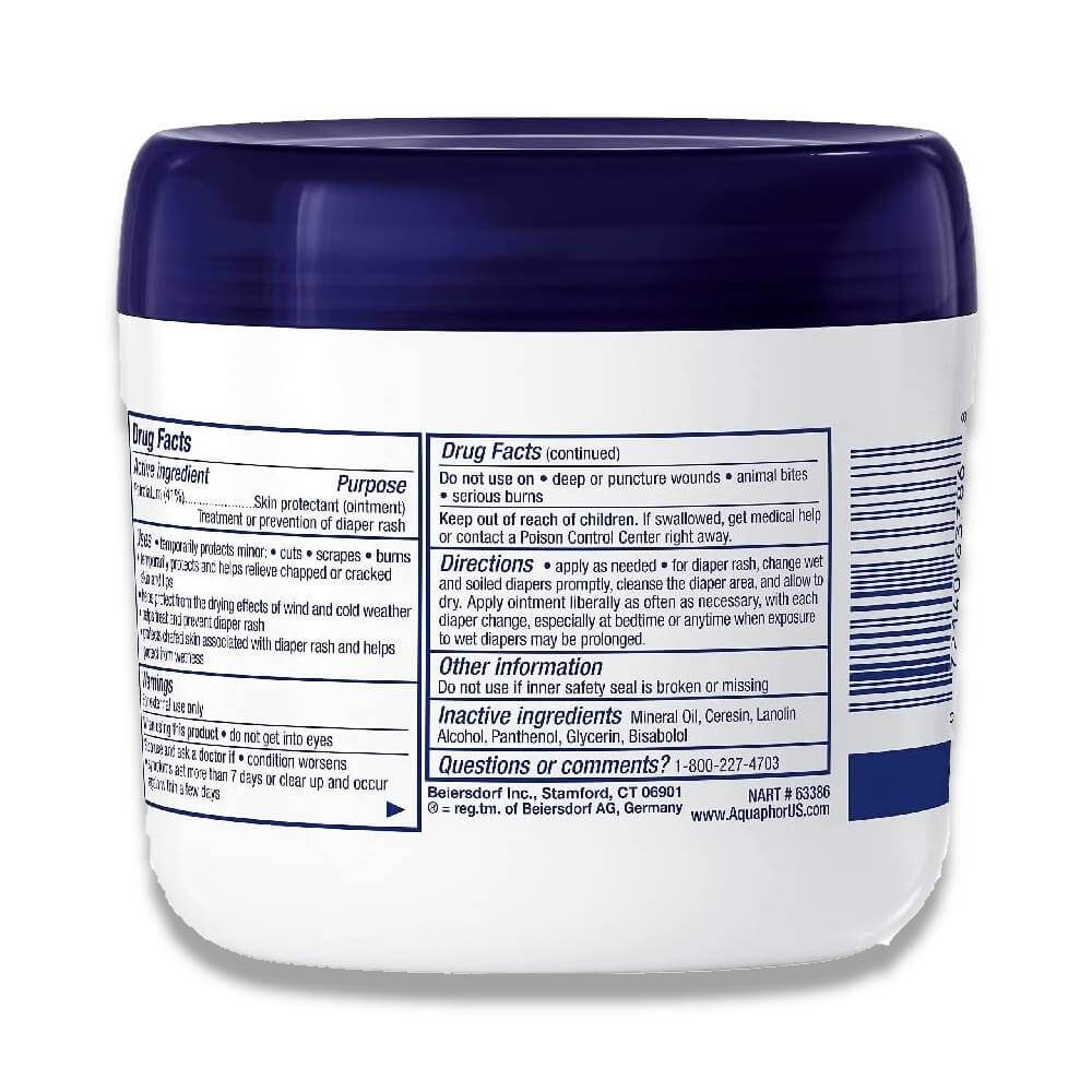 Aquaphor Baby Healing Ointment Adv. Therapy Skin Protectant, Dry Skin & Diaper Rash Ointment 14 Oz - 12 Pack - Image 3