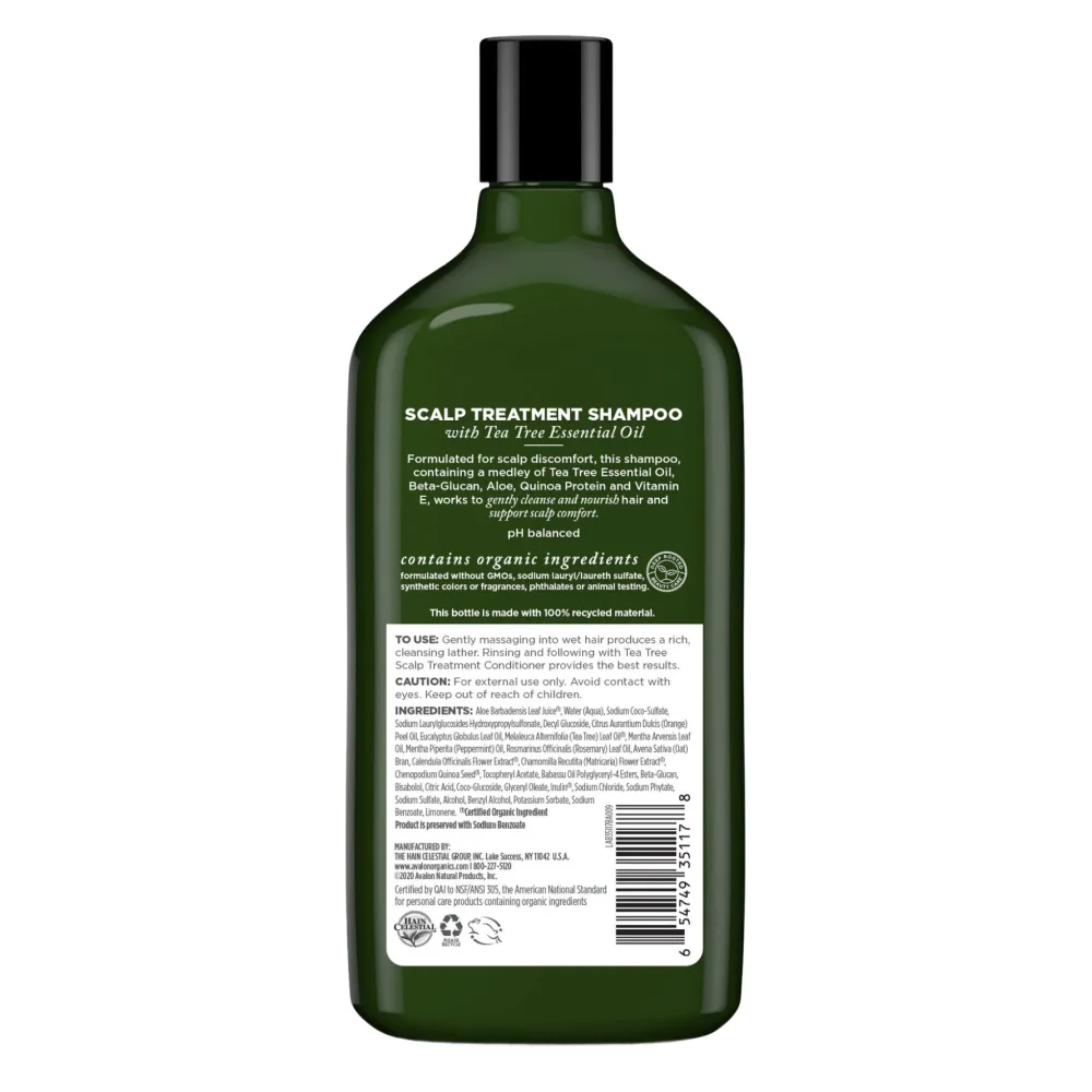 Avalon -  Organics Shampoo, Scalp Treatment, Tea Tree - 11 Oz - 6 Pack - Image 3