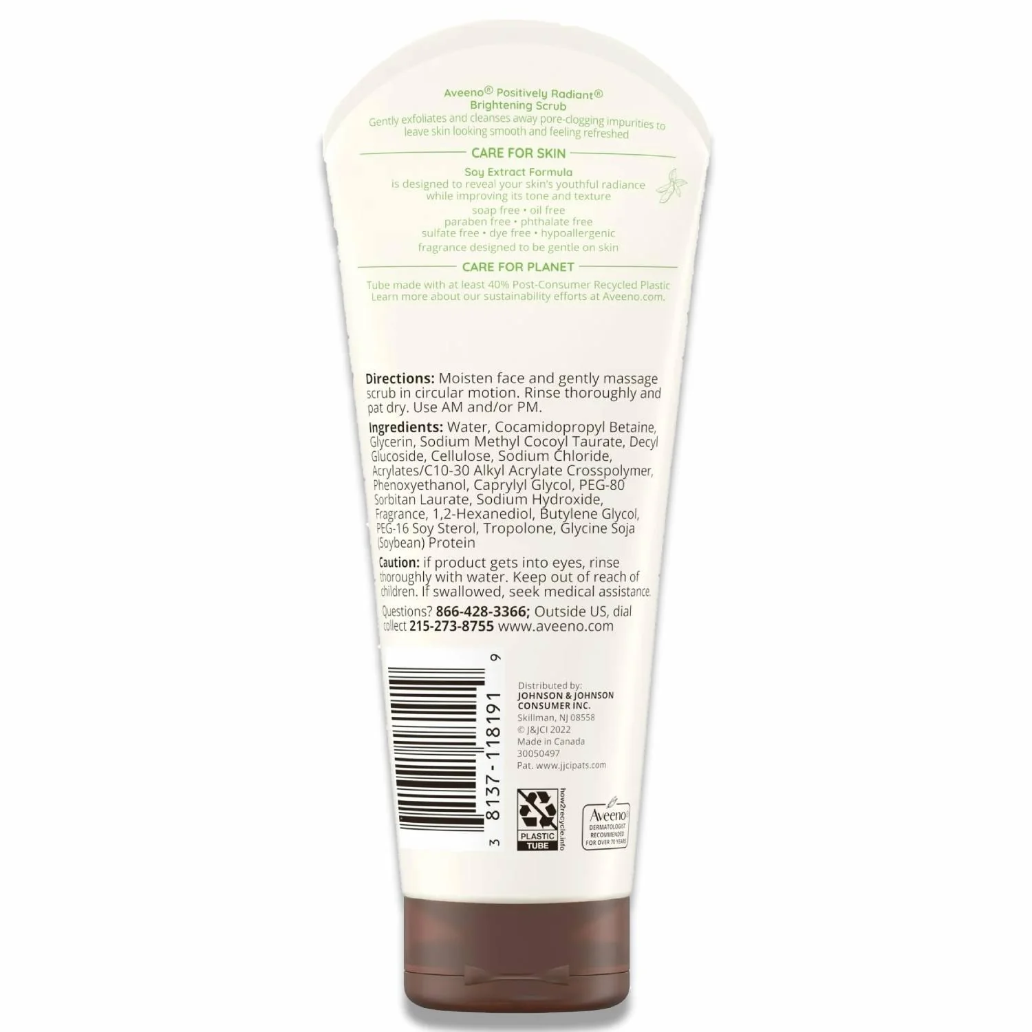 Aveeno - Positively Radiant Skin Brightening Exfoliating Daily Facial Scrub W/Moisture - 7 Oz - 12 Pack - Image 3