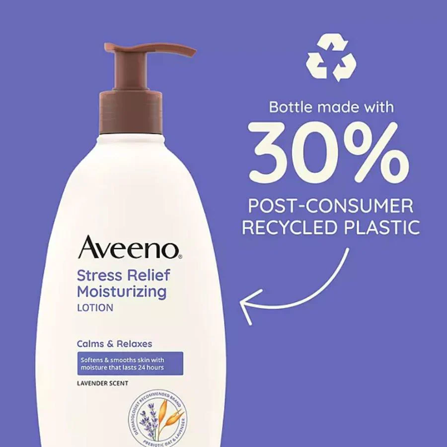 Aveeno - Stress Relief Body Lotion - 18 Oz - 2 Pack + 2.5 Oz Tube - Image 3