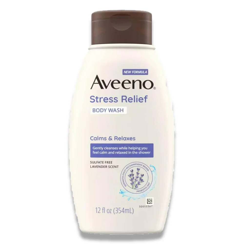 Aveeno – Stress Relief Body Wash, Lavender, Chamomile & Ylang-Ylang, 12 oz – 12 Pack - Image 2