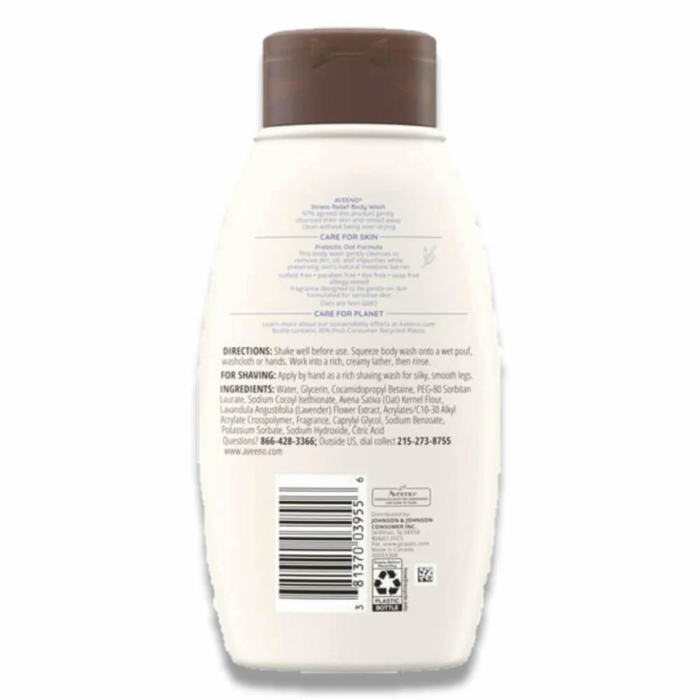 Aveeno – Stress Relief Body Wash, Lavender, Chamomile & Ylang-Ylang, 12 oz – 12 Pack - Image 3