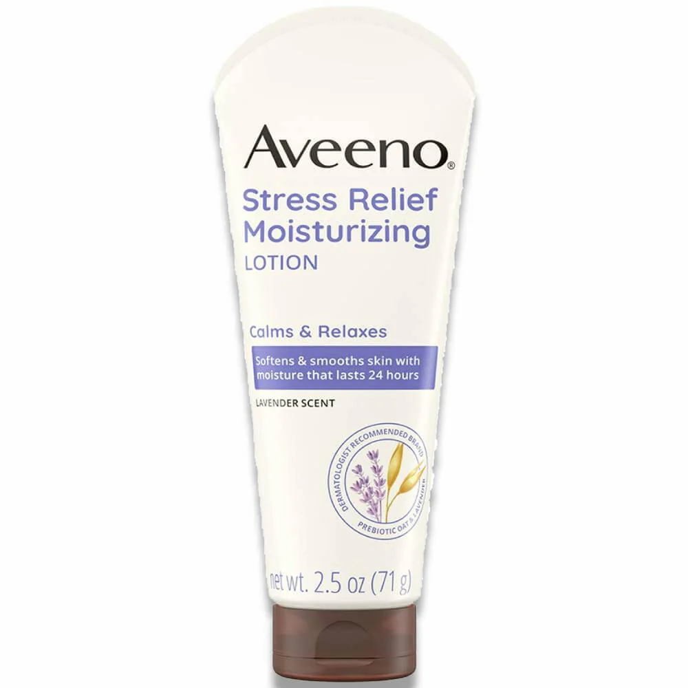 Aveeno - Stress Relief Moisturizing Lotion, Lavender Scent - 2.5 Oz - 12 Pack - Image 2