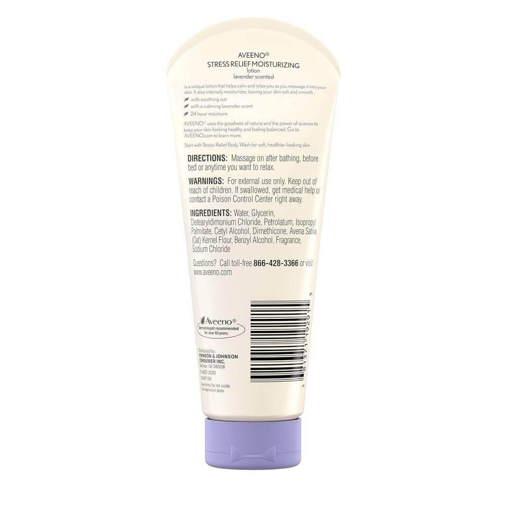Aveeno - Stress Relief Moisturizing Lotion, Lavender Scent - 2.5 Oz - 12 Pack - Image 3