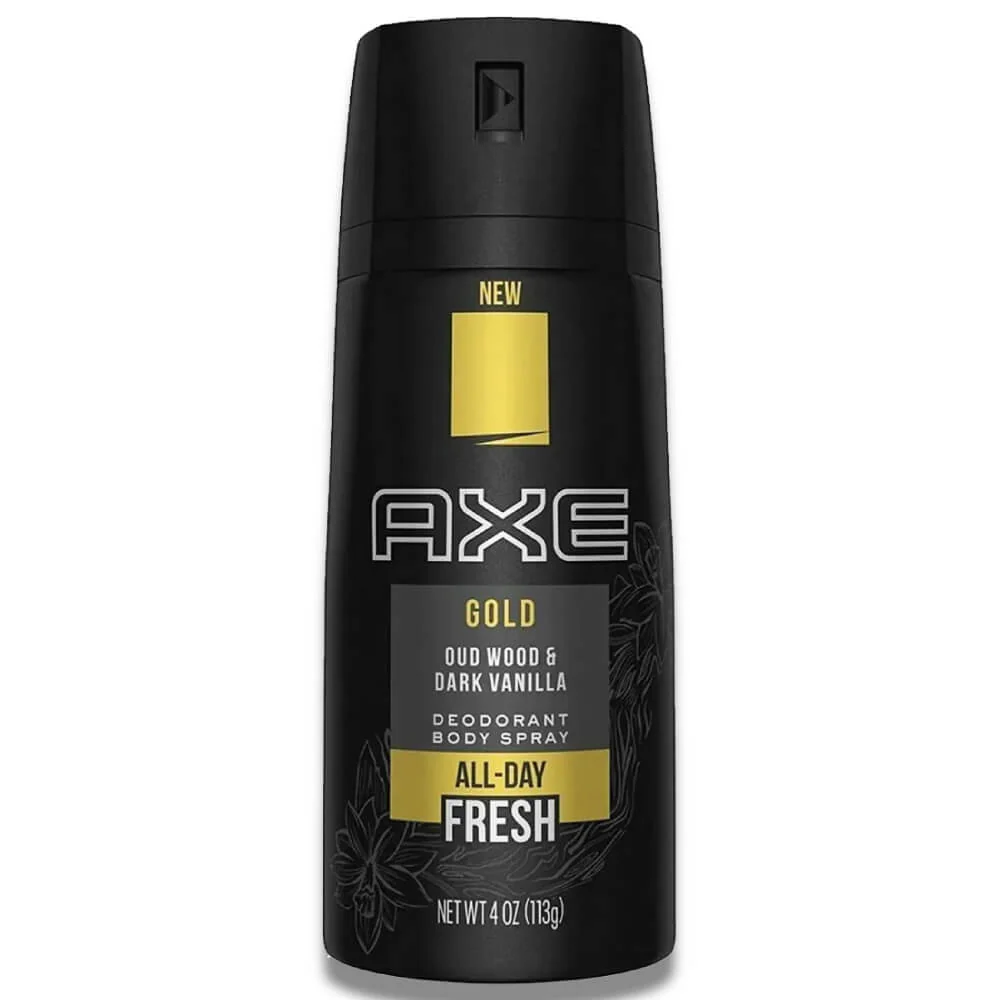 Axe - Body Spray Deodorant 4 oz Gold, Oud Wood & Dark Vanilla - 12 pack - Image 2