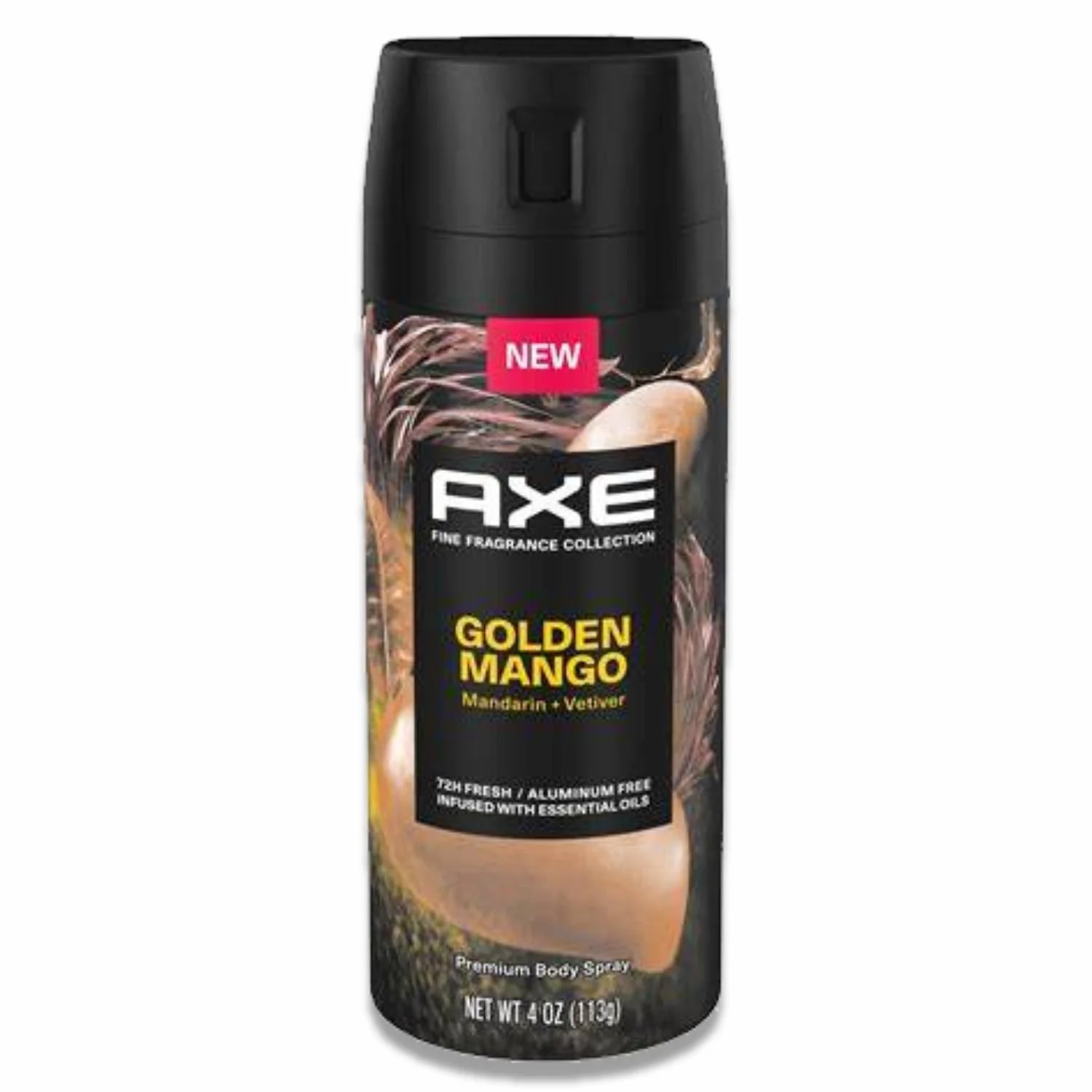 Axe -Body Spray Deodorant  4 oz Golden Mango Mandarin Vetiver - 12 Pack - Image 2