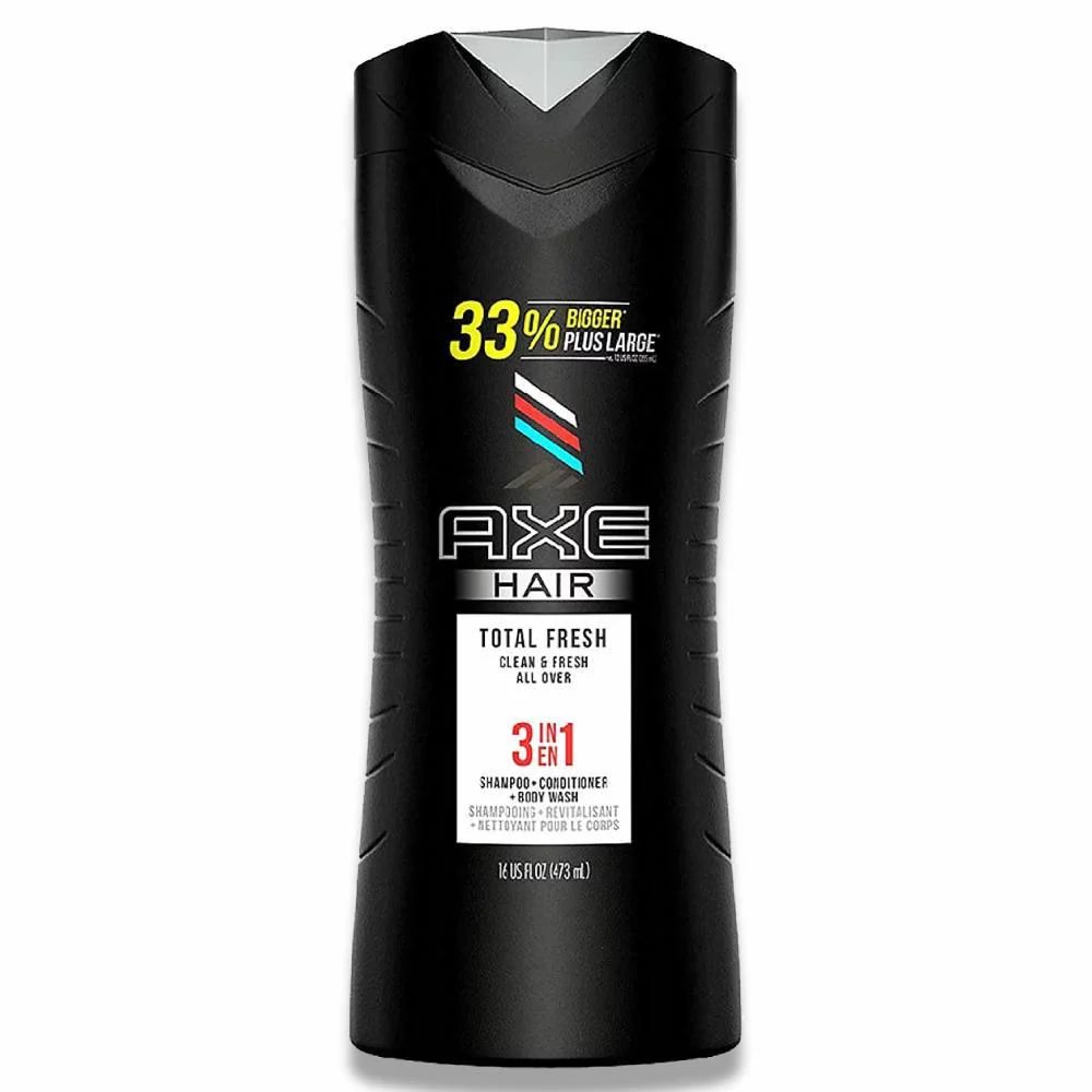 Axe - Hair 3 in 1 Total Fresh Shampoo + Conditioner + Body Wash - 16 Oz - 4 Pack - Image 2