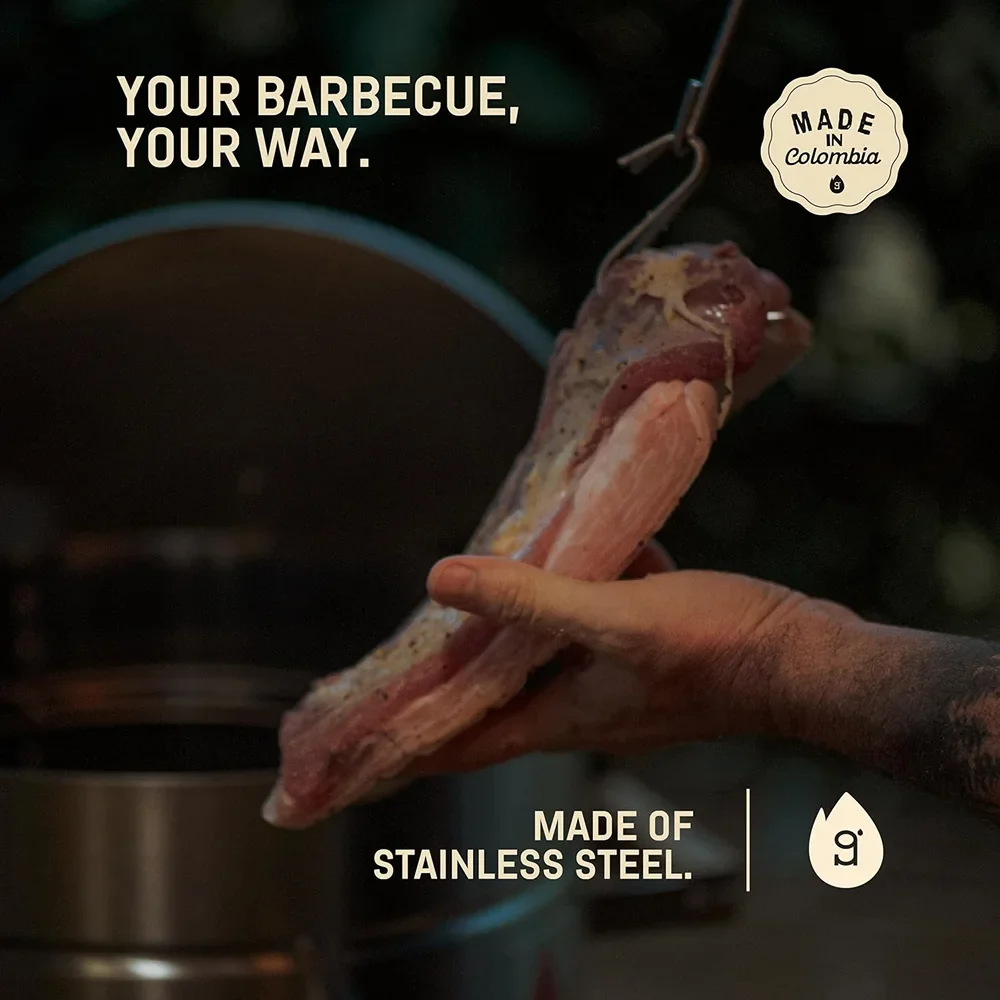 INGRILL 3-in-1 Basic Small Stainless Steel Smoker Barrel Grill – Portable Charcoal BBQ with Thermometer, 12 lbs - Image 9