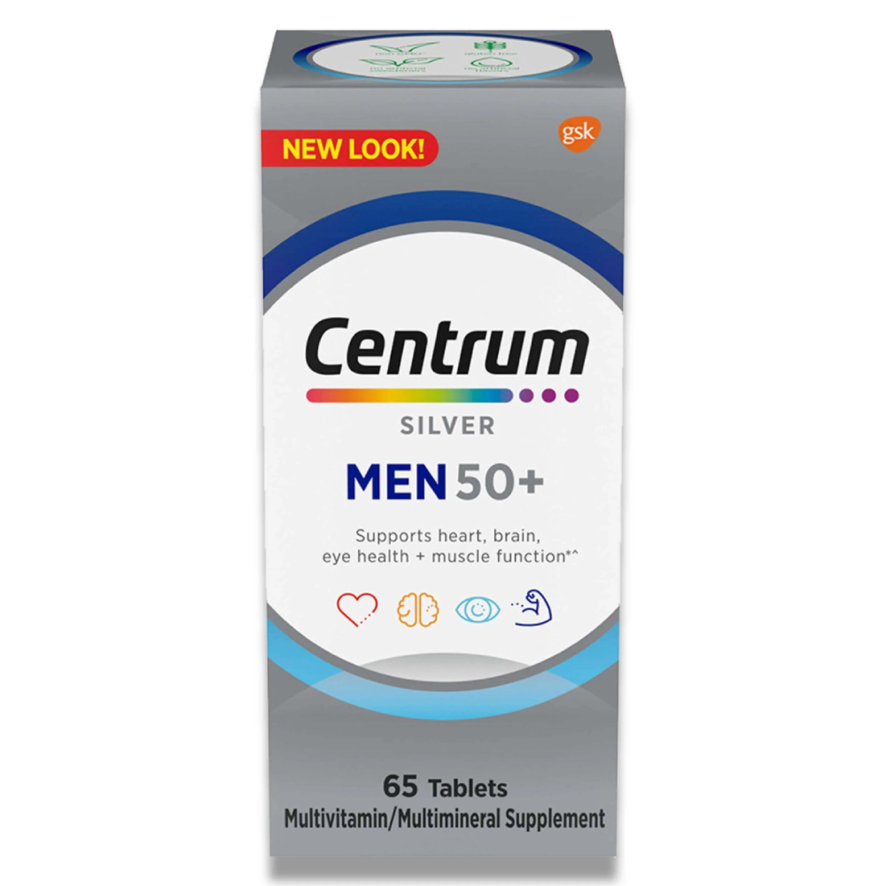 Centrum - Silver Mens Multi Vitamin and Mineral Supplement - 65 Tablets - 12 Pack - Image 2