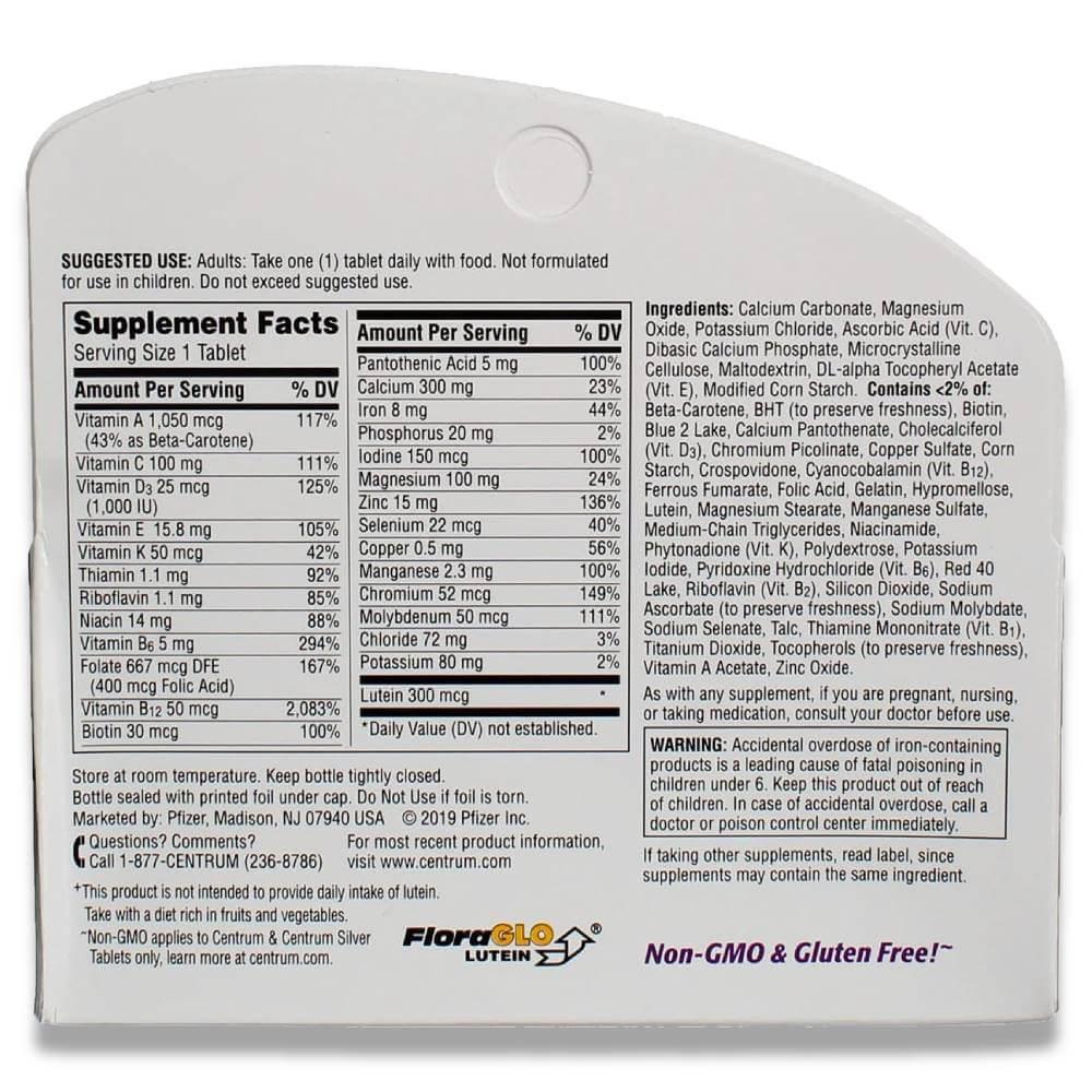 Centrum - Silver Women Multivitamin/Multimineral Supplement - 100 Ct - 12 Pack - Image 3