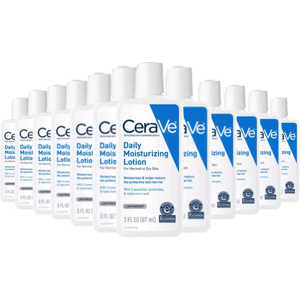 CeraVe - Daily Moisturizing Face and Body Lotion for Normal to Dry Skin 3 Oz - 24 Pack