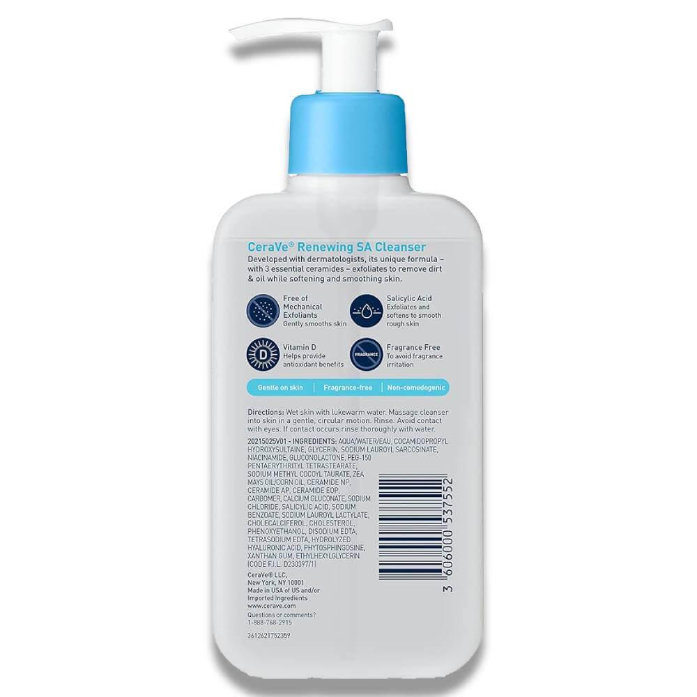 CeraVe - Renewing Salicylic Acid Cleanser, Fragrance Free Non-Comedogenic - 8 Oz - 12 Pack - Image 3
