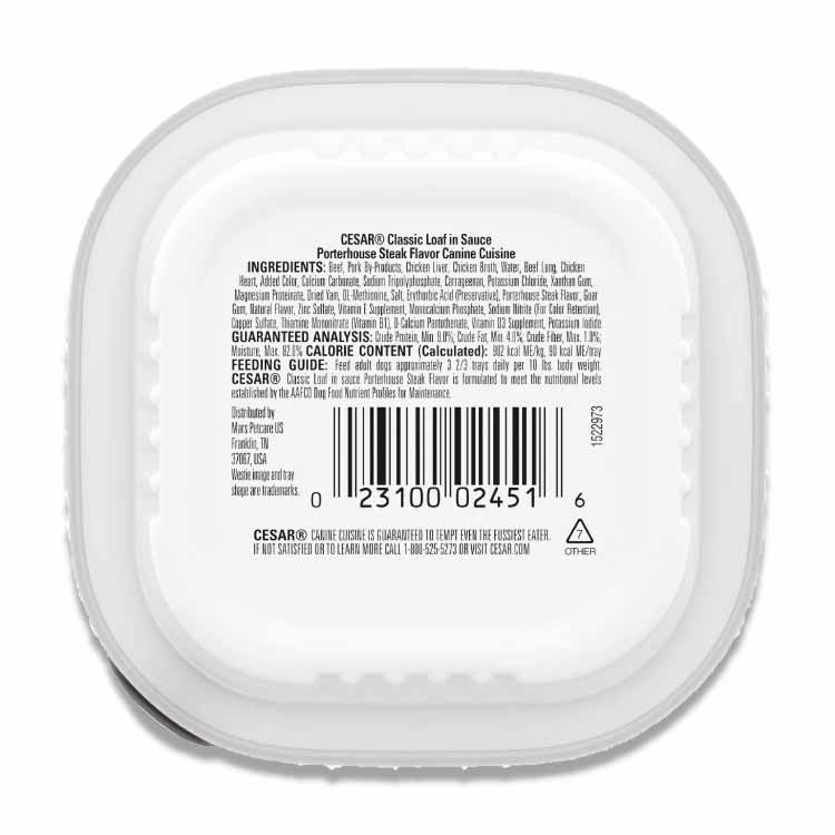 Cesar - Loaf in Sauce Porterhouse Beef Flavor Adult Wet Dog Food - 3.5 Oz - 24 Pack - Image 3