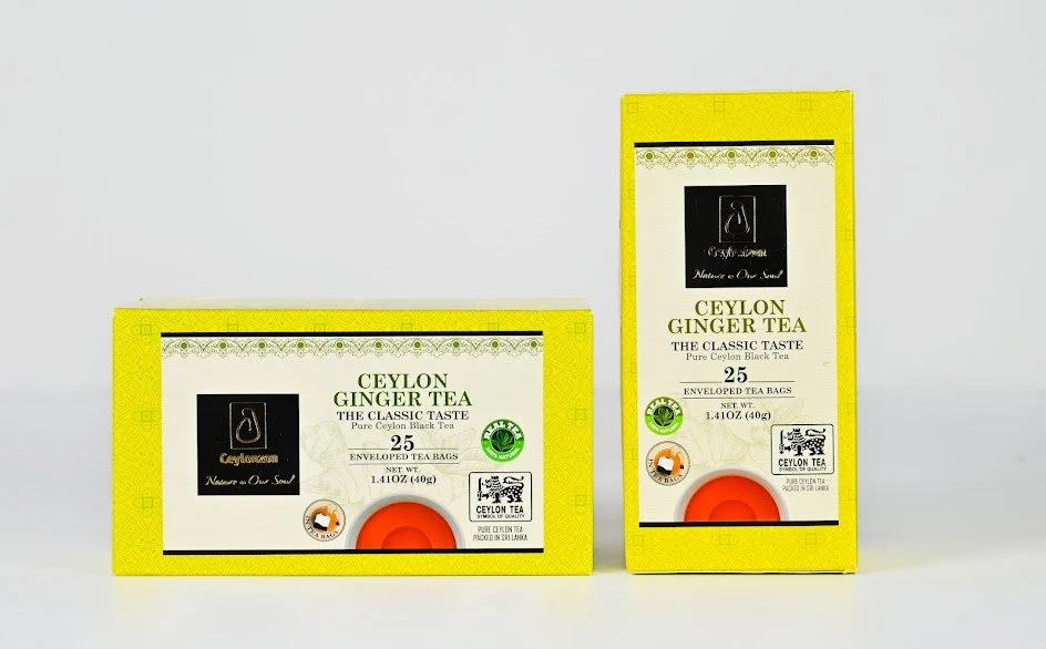 Ceylonzon - Ceylon Ginger Tea - 25 Ct - 12 Pack
