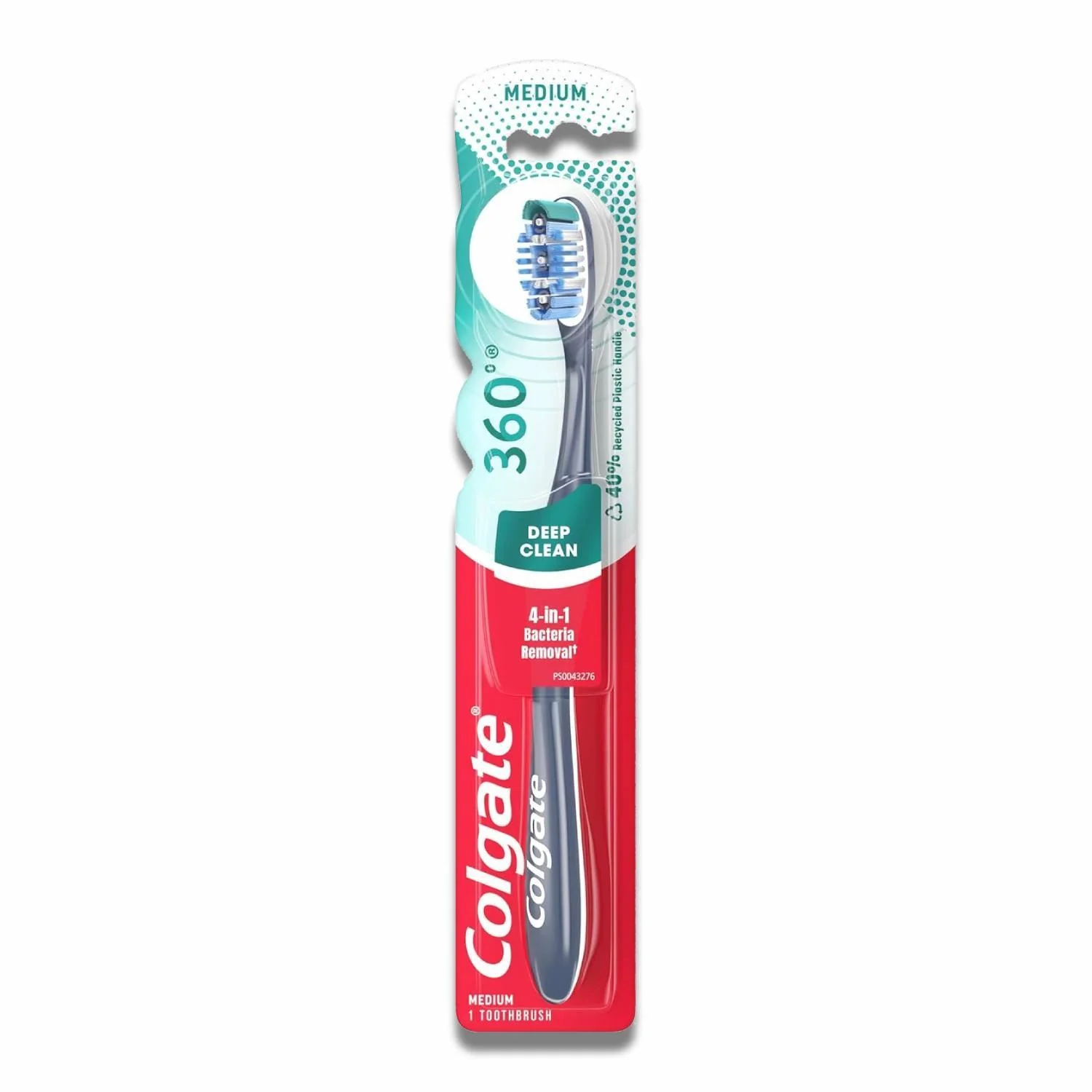 Colgate - 360° Toothbrush with Tongue and Cheek Cleaner, Medium - 72 Pack - Image 2