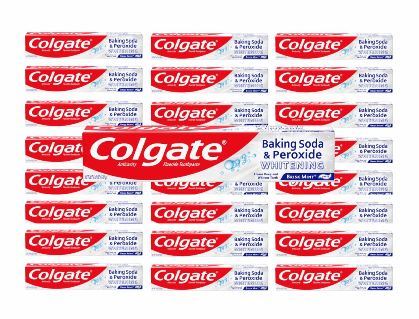Colgate Baking Soda and Peroxide Whitening Toothpaste Brisk Mint 6 Oz - 24 pack