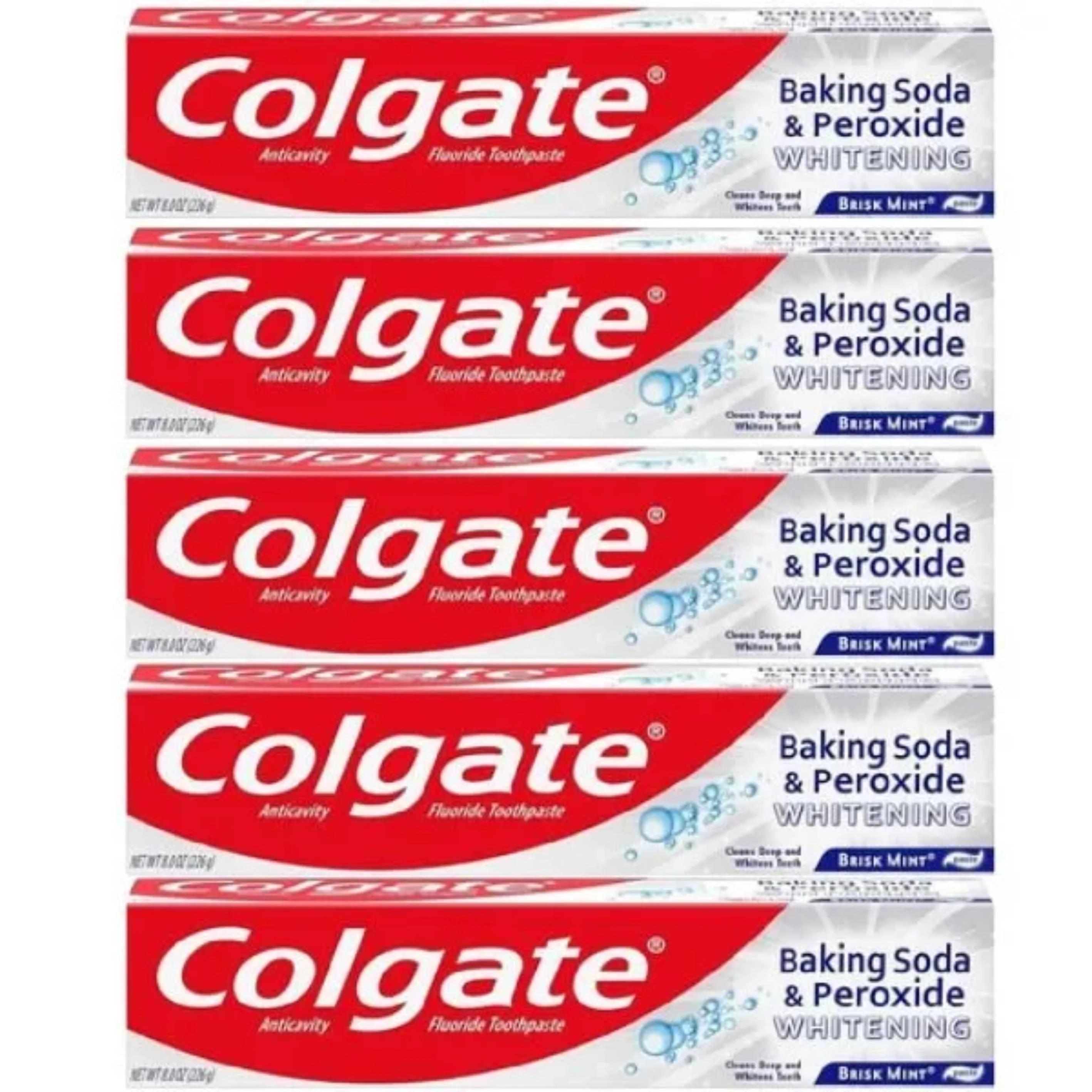 Colgate - Baking Soda & Peroxide Whitening 8 oz - 5 Pack