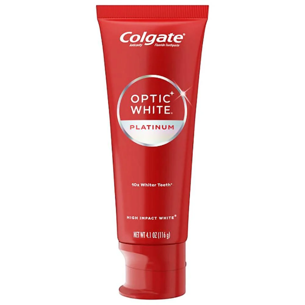 Colgate - Optic White Platinum Teeth Whitening Toothpaste - 4.1 Oz - 4 Pack - Image 2