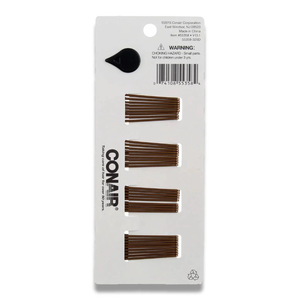 Conair -  Styling Essentials Pins, Brown, Mini - 36 Ct - 24 Pack - Image 3