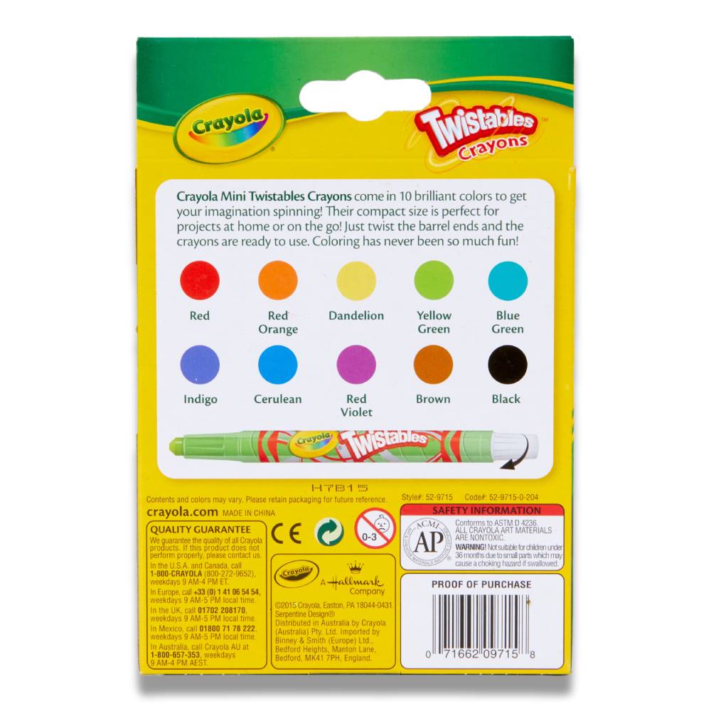 Crayola - Mini-Twistables Crayons, Assorted Colors - 10 Count - 24 Pack - Image 3