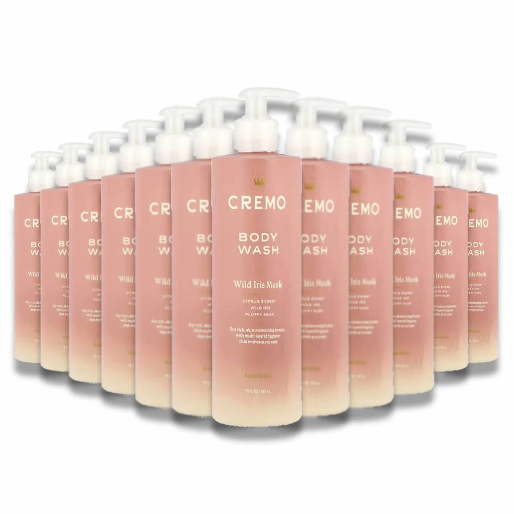 Cremo - Body Wash, Wild Iris and Musk  - 16 Oz - 12 Pack