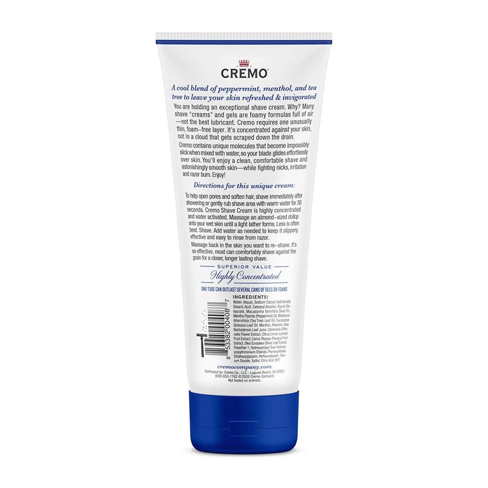Cremo - Concentrated Mens Shave Cream 6 Fl Oz Cooling Formula Refreshing Mint Scent - 12 Pack - Image 3