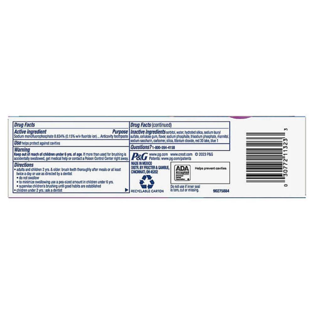 Crest - Advanced Kid's Color Changing Fluoride Toothpaste, Bubblegum Flavor - 4.2 oz - 4 Pack - Image 3