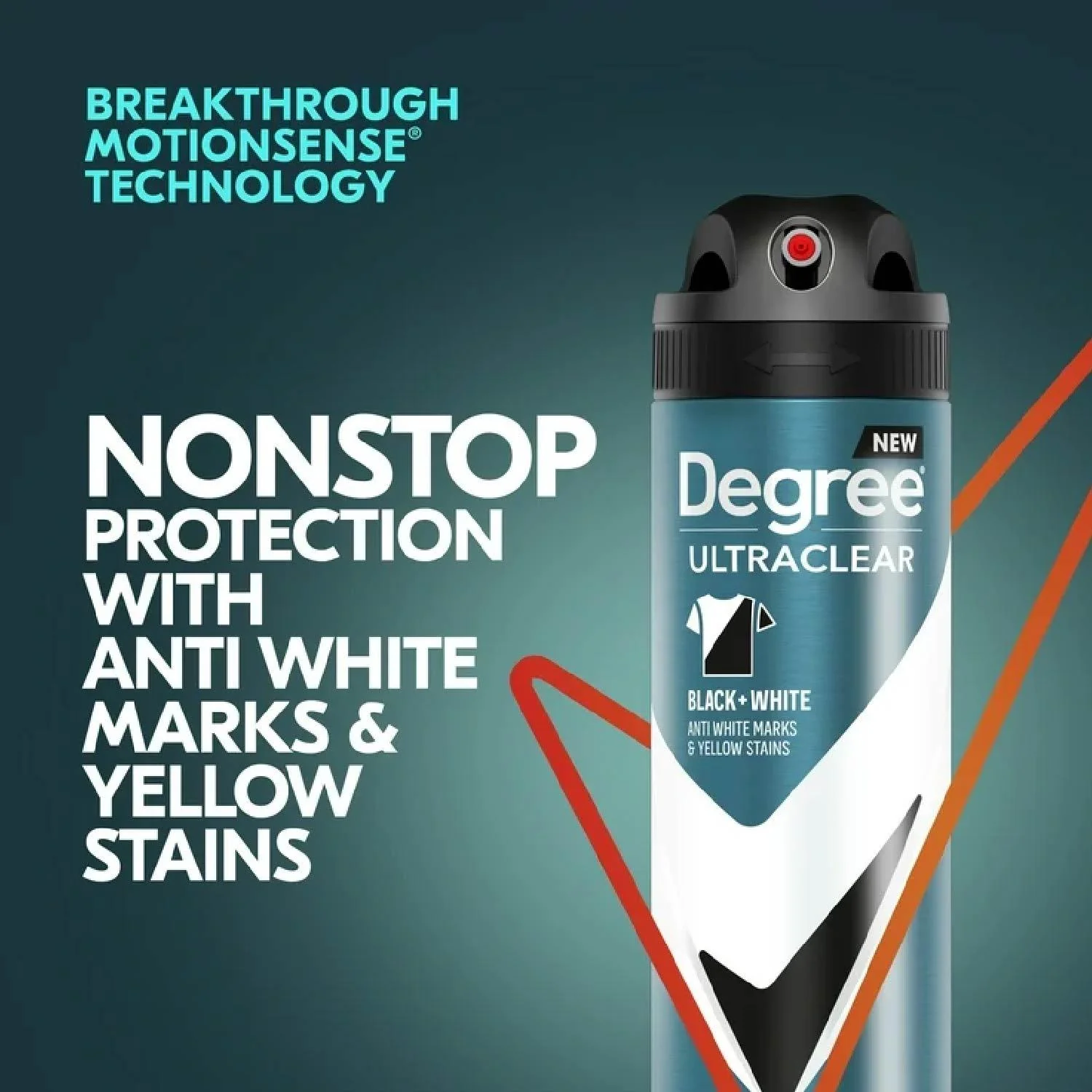 Degree, Advanced 72H MotionSense, Ultraclear Black + White, Dry Spray 3.8 Oz- 12 Pack - Image 3