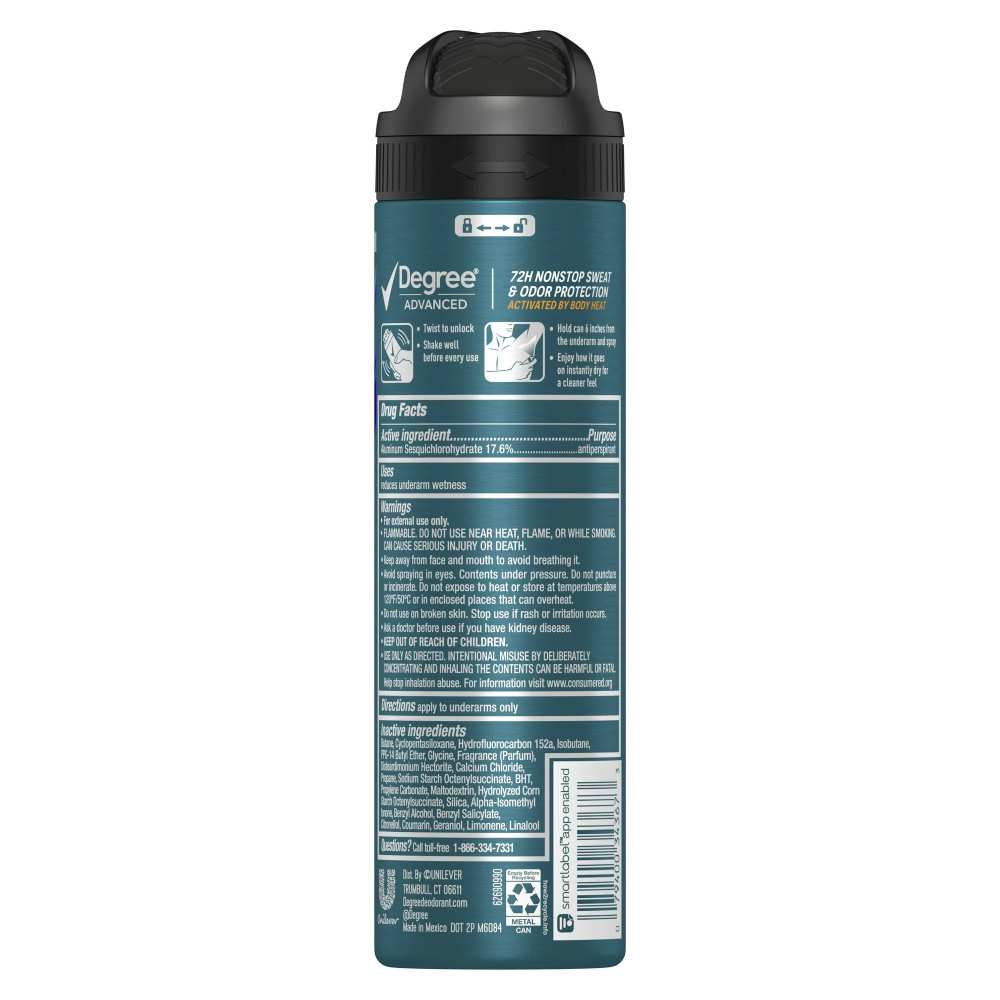 Degree Men Extreme MotionSense Dry Spray Antiperspirant Deodorant - 3.8 Oz - 12 Pack - Image 3