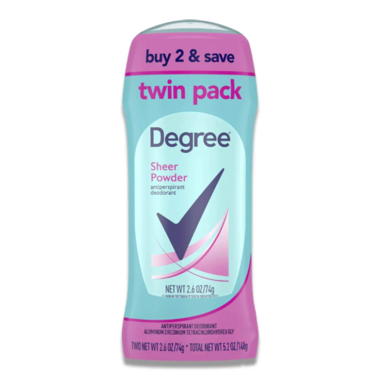 Degree - Original Antiperspirant Deodorant, Sheer Powder, for Women - 2.6 Oz - 6 Pack (Twin Pack) - Image 2