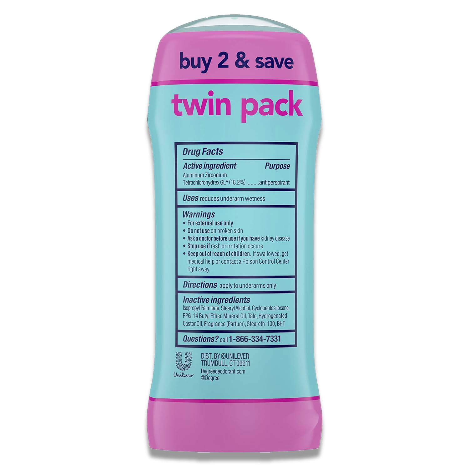 Degree - Original Antiperspirant Deodorant, Sheer Powder, for Women - 2.6 Oz - 6 Pack (Twin Pack) - Image 3