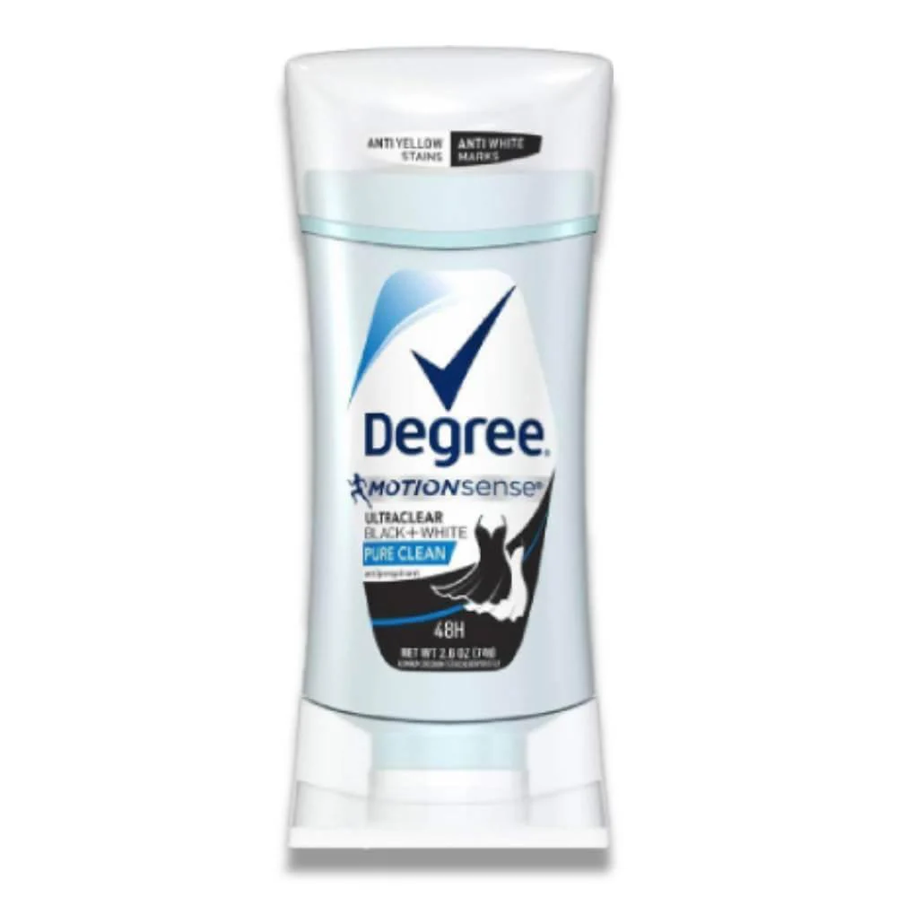 Degree -UltraClear Antiperspirant Deodorant Black+White Pure Clean Stick 2.6 oz - 12 Pack - Image 2
