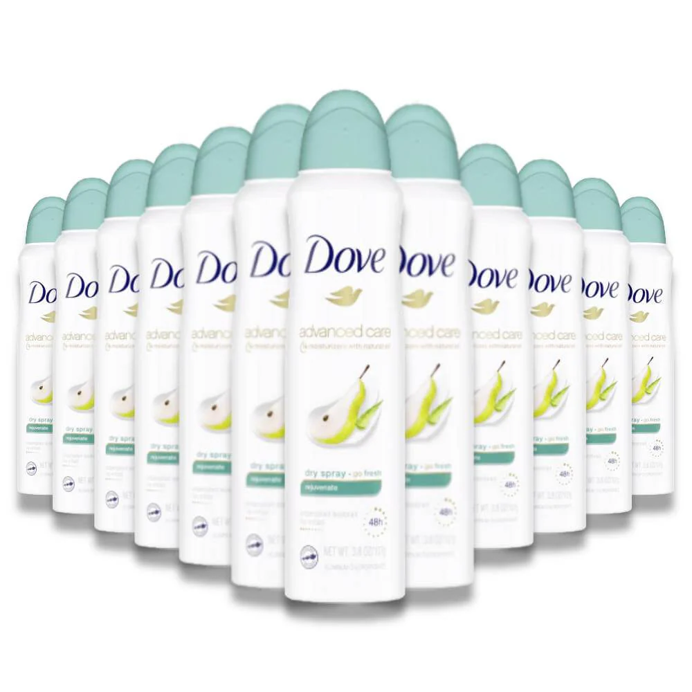 Dove - Advanced Care Dry Spray Antiperspirant Deodorant Rejuvenate 3.8 Oz - 12 Pack