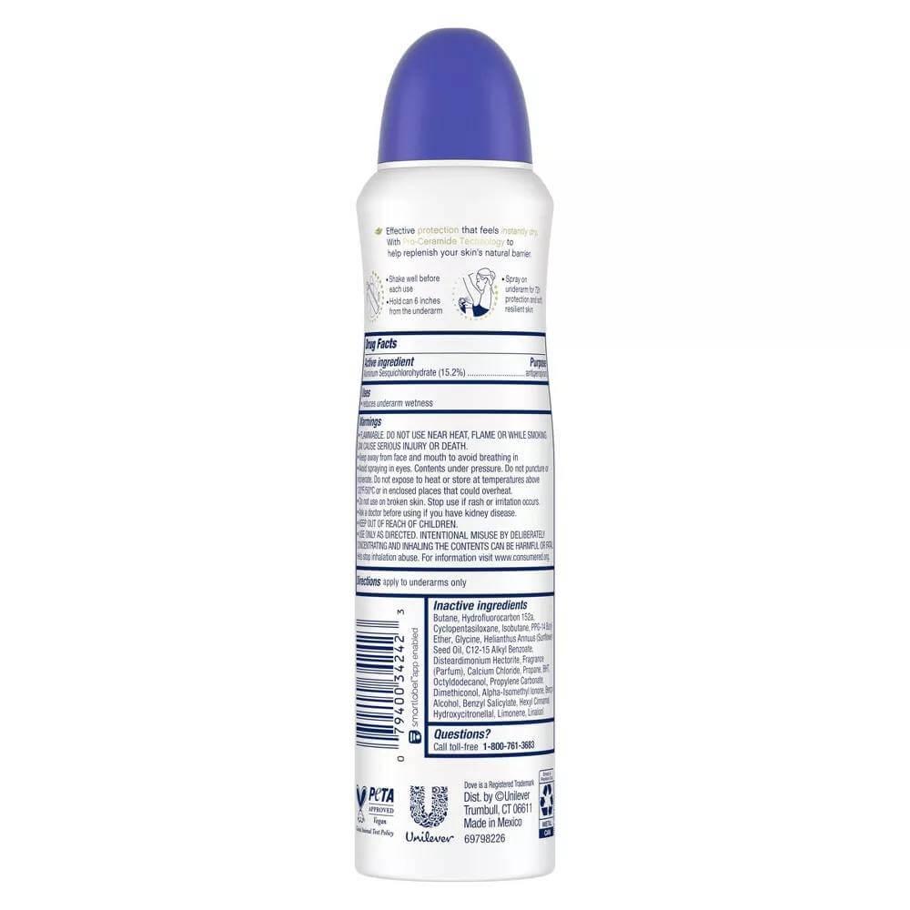 Dove - Advanced Care, Women's Antiperspirant & Deodorant, Dry Spray - 3.8 Oz - 12 Pack - Image 3