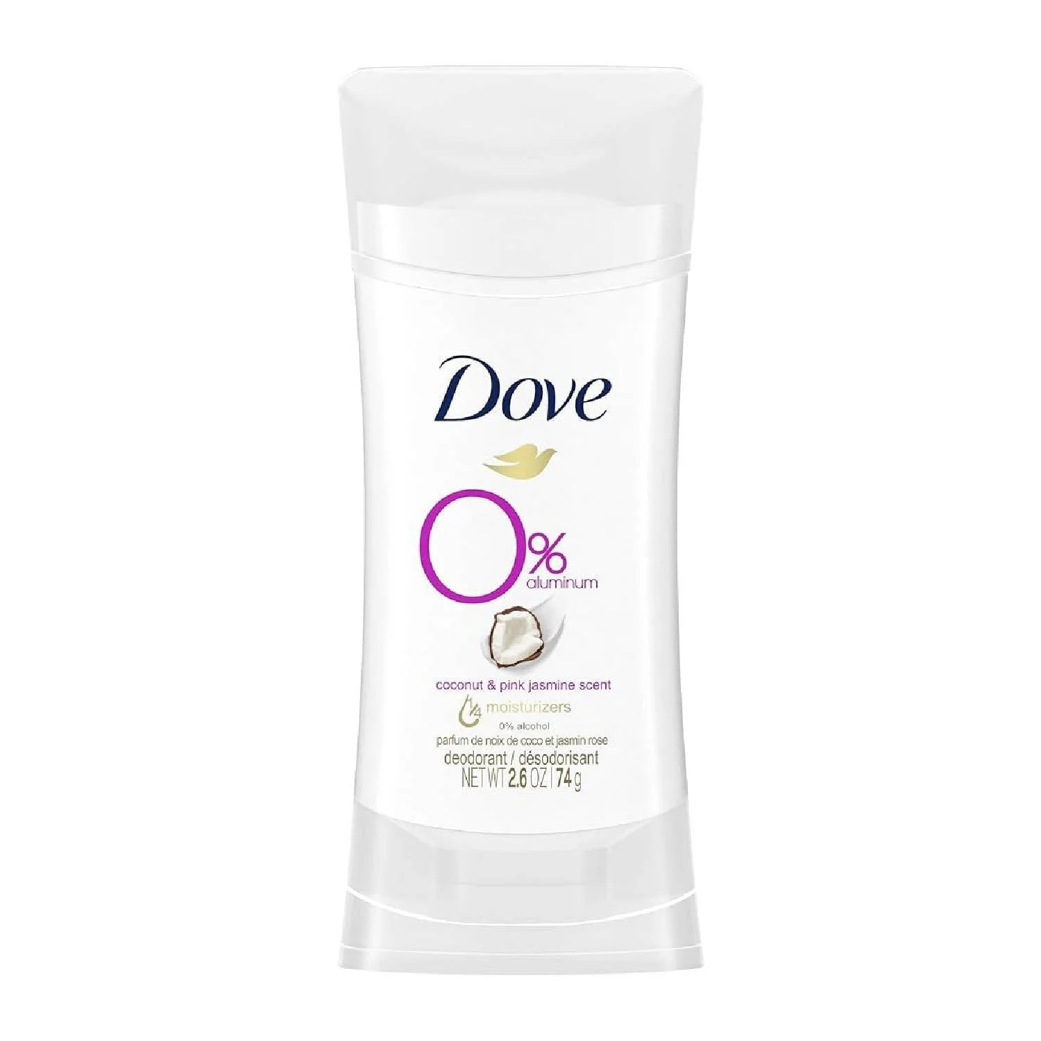 Dove Beauty 0% Aluminum Coconut & Pink Jasmine Deodorant Stick - 2.6oz - 12 Pack - Image 2