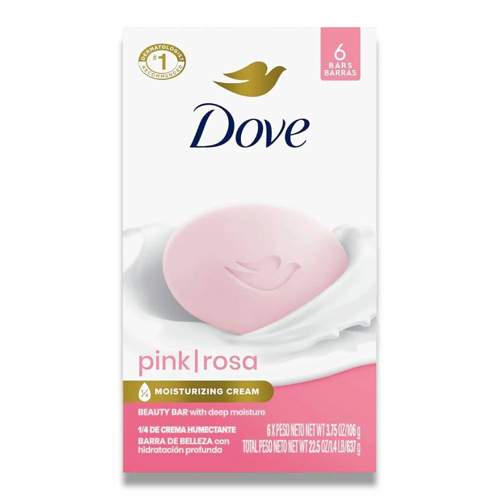 Dove - Bar Soap Gentle Skin Cleanser Pink - 3.75 OZ 6 Ct - 12 Pack (72 ct) - Image 2