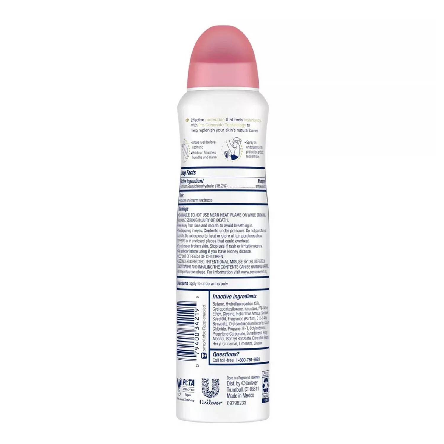 Dove Beauty Finish 48-Hour Antiperspirant & Deodorant Dry Spray 3.8oz - 12 Pack - Image 3
