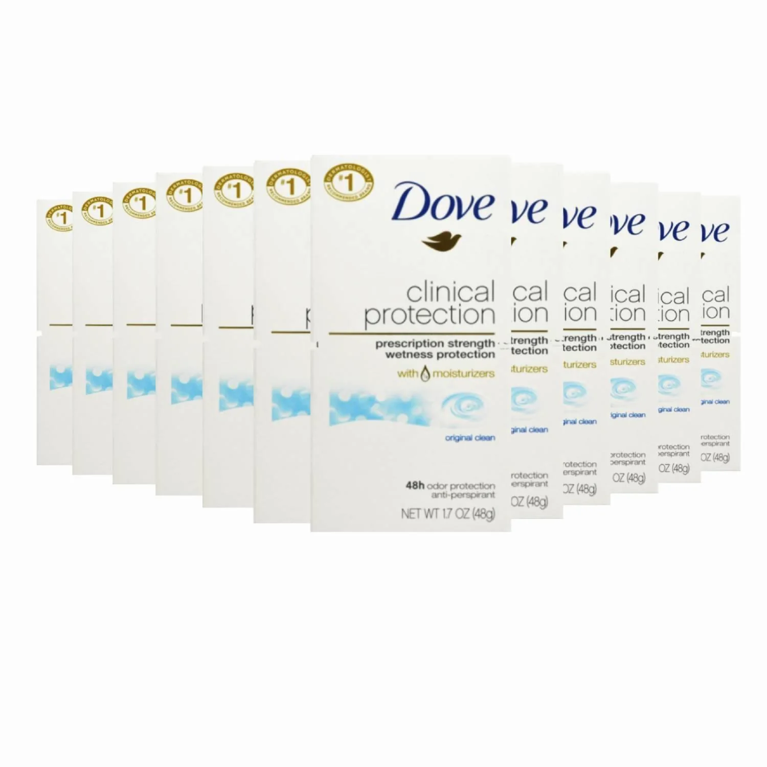 Dove Clinical Protection Antiperspirant, Original Clean 1.7 oz - 24 Pack