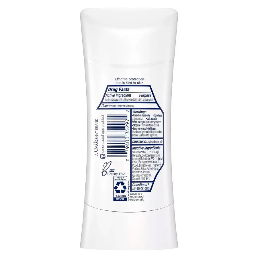 Dove Deodorant Stick, Advanced Care, Cool Essentials, Bulk - 2.6 Oz - 12 Pack - Image 3