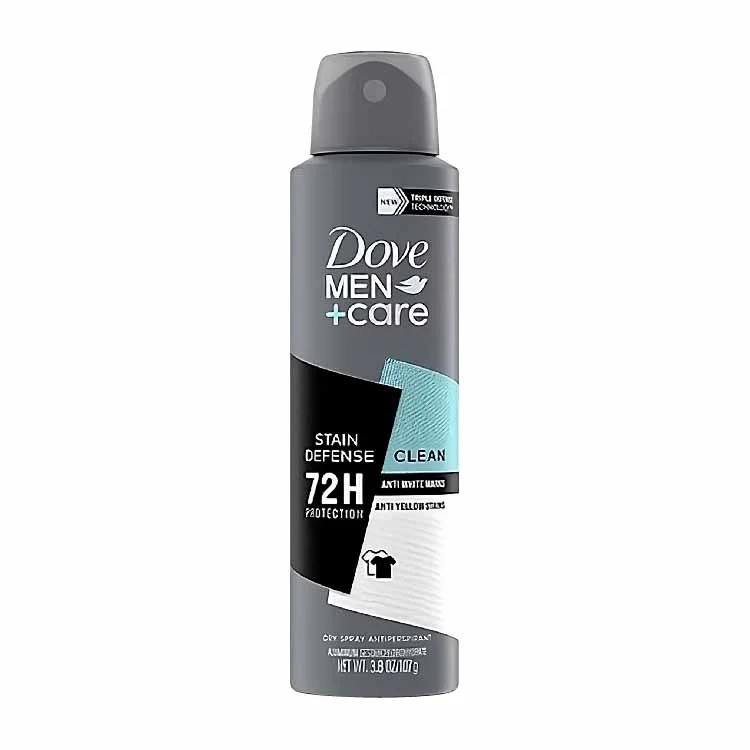 Dove Men Antiperspirant & Deodorant Dry Spray Stain Defense  3.8 oz - 12 Pack - Image 2