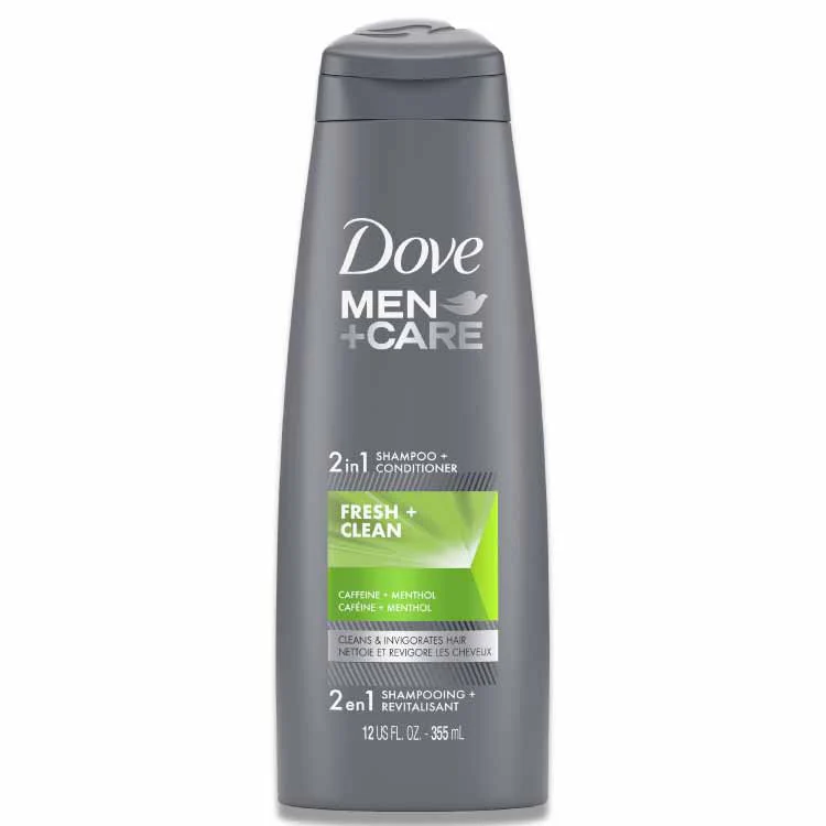 Dove - Men + Care 2 in 1 Shampoo + Conditioner Fresh + Clean Caffeine + Menthol 12 oz - 6 Pack - Image 2