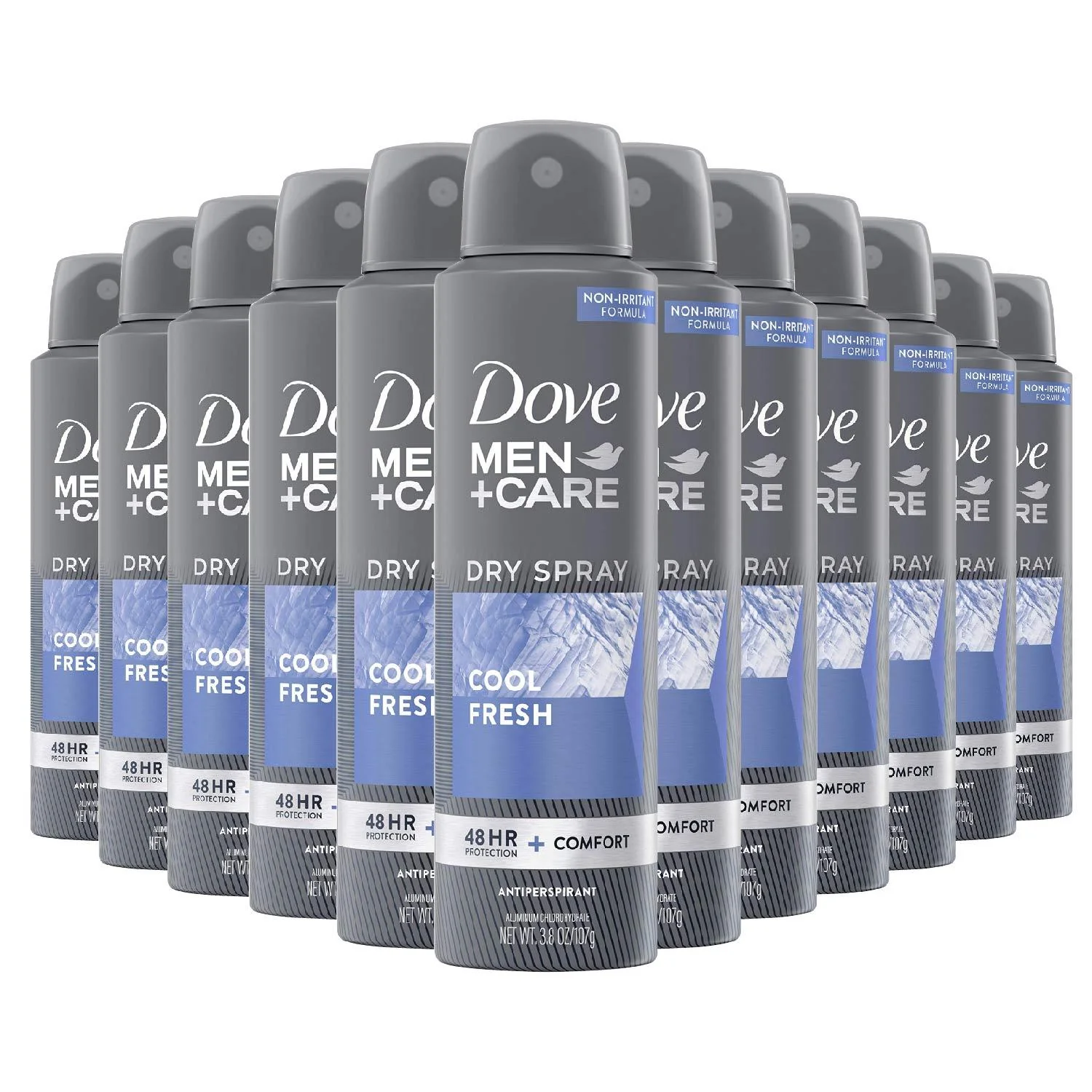 Dove Men Antiperspirant & Deodorant Dry Spray Cool Fresh - 3.8 oz - 12 Pack